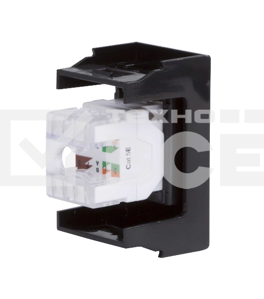 Розетка компьютерная DKC Viva 45238 1-м 1 мод. RJ45 кат.5E черный