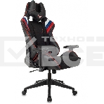 Кресло игровое Бюрократ VIKING 4 AERO RUS белый/синий/красный/черный, искусст. кожа/ткань, две подушки, фото 1