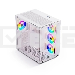 Компьютерный корпус ABR Sea View White (1*USB Type-C, 2*USB 2.0, HD Audio, 4xRGB Fan, ATX, Micro-ATX), фото3
