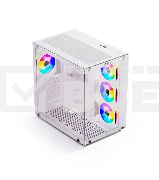 Компьютерный корпус ABR Sea View White (1*USB Type-C, 2*USB 2.0, HD Audio, 4xRGB Fan, ATX, Micro-ATX)