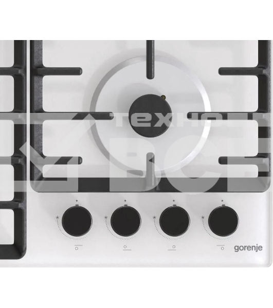 Газовая варочная панель Gorenje GT642SYW, 4 конфорки, закаленное стекло, белый