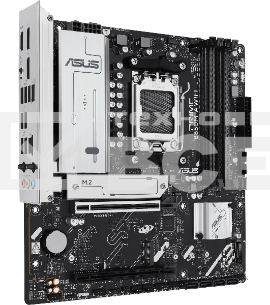 Материнская плата ASUS PRIME B850M-A WIFI, AM5, AMD B850, 4xDDR5, 4xSATA, 3xM.2, 1xPCIe 5.0 x16, 1xPCIe 4.0 x16, 1xHDMI, 2xDP, 1x2.5Gb LAN, Wi-Fi 6E, Bluetooth 5.3, 2xUSB-A 10Gbps, 2xUSB-A 5Gbps, 4xUSB-A 2.0, 3x3.5 мм, 7.1, mATX