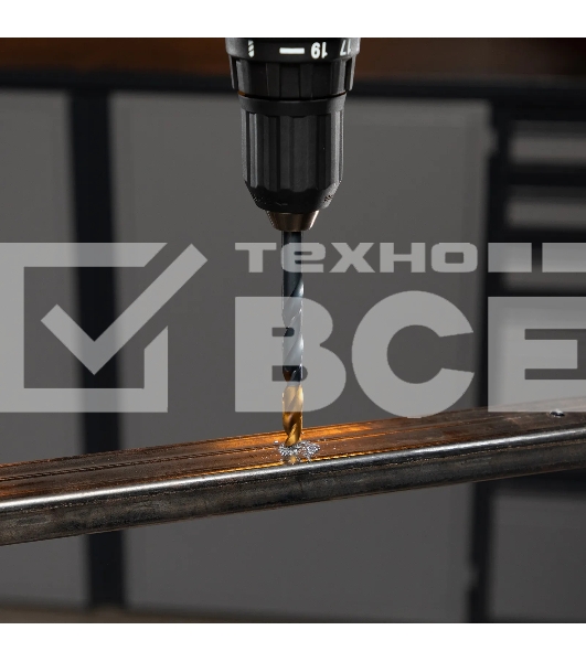 Набор сверл по металлу Denzel 1-13 мм, HSS-Tin, Golden Tip, 25 шт