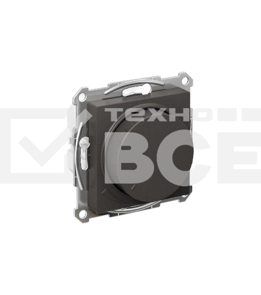 Светорегулятор (диммер) AtlasDesign повор-нажим LED RC 400Вт мех. базальт SE ATN001423