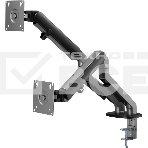 Кронштейн для мониторов Ultramounts UM735BL черный/серый 17'-27' макс.7кг крепление к столешнице поворот и наклон, фото7