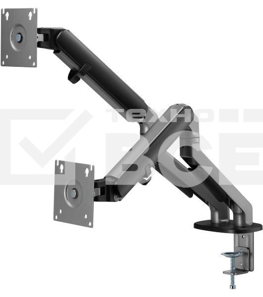 Кронштейн для мониторов Ultramounts UM735BL черный/серый 17'-27' макс.7кг крепление к столешнице поворот и наклон