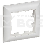 Рамка 1-м IEK BR-M12-12-K91 BRITE РУ-1-БрАБ арктич. бел./бел., фото 1