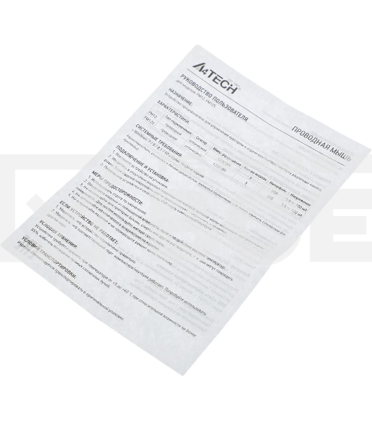 Мышь проводная A4Tech Fstyler FM12 черный, 1200 dpi, USB, кнопки - 3