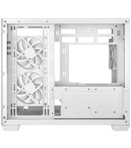 Компьютерный корпус Deepcool CG330 3F WH без БП, боковое окно (панорама), 3x120мм ARGB PWM вентилятора, белый, mATX (R-CG330-BKNGM3-G)