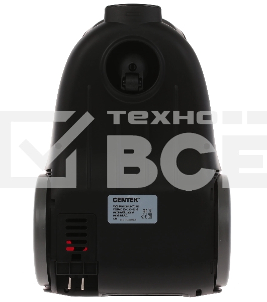 Пылесос Centek CT-2530 красный/черный, 400/2300 Вт, уборка сухая, пылесборник контейнер 2 л