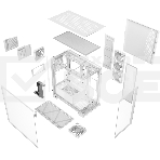 Компьютерный корпус XPG INVADER X WHITE (INVADERXMT-WHCWW) Mid-Tower Gaming ATX PC Case with Panoramic View, Tempered Glass Panels, and RGB Lighting Black, фото6