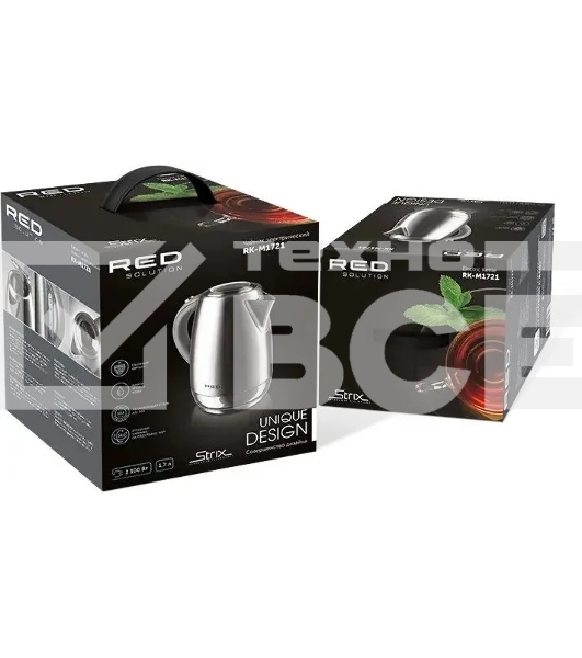 Чайник электрический Red Solution RK-M172 1.7л. 2100Вт нержавеющая сталь корпус: нерж.сталь/пластик
