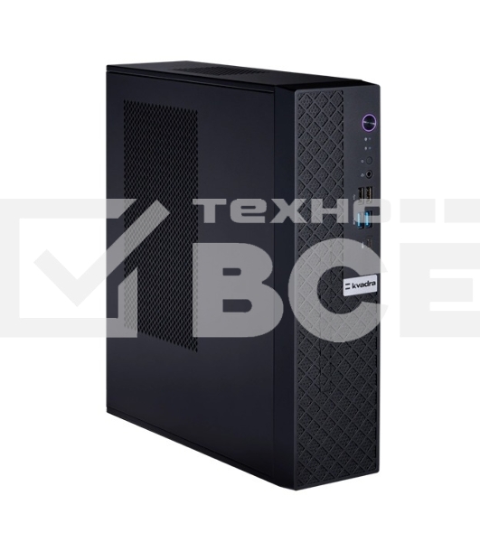 Компьютер KVADRA TAU SFF черный Core i3-12100, 16GB DDR4 3200 (1x16GB), SSD 512Gb, Intel Internal Graphics,WiFi/BT, noDVD, wired keyboard & mouse, noOS, 1Y Wty, МПТ