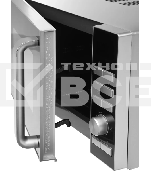Микроволновая печь Galanz MOS-2402FDS серебристый/черный, 20 л, 800 Вт, переключатели - кнопки/поворотный механизм