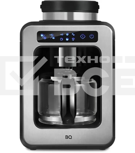 Кофеварка капельная BQ CM7000 Steel-Black, исп. кофе - зерновой/молотый, 0.6 л, 600 Вт