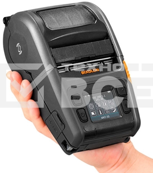 Принтер этикеток мобильный Bixolon XM7-30, 203 dpi, 127 мм/сек, USB, RS-232 (COM порт, Serial), Bluetooth, чёрный