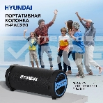 Колонка портативная Hyundai H-PAC220 черный/голубой 10W 1.0 BT/3.5Jack/USB, фото25