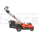Газонокосилка аккумуляторная PATRIOT CM 440 2*21В UES, без акб и зу, бесщеточ, 37см, трав 35л пласт+мульчирование, центр. подъём 6 уровней (25-75), пласт дека, фото4