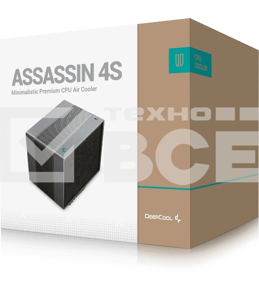 Кулер для процессора DEEPCOOL Assassin 4S черный, 140 мм, алюминий/медь, 1800 об/мин, 29.3 дБ, 4 pin, 250 Вт, 164 мм