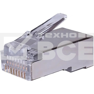 Коннектор Suprlan 10-0231-1, FTP кат.5E RJ45, 10шт, прозрачный