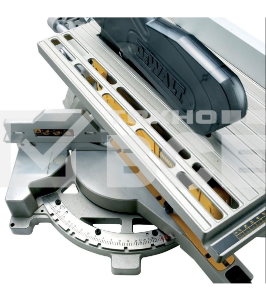 Торцовочная пила DeWalt D27111-QS 1500 Вт, 3000 об/мин, диск 305х30 мм, наклон 45°, угол поворота право/лево 60/50°, шт