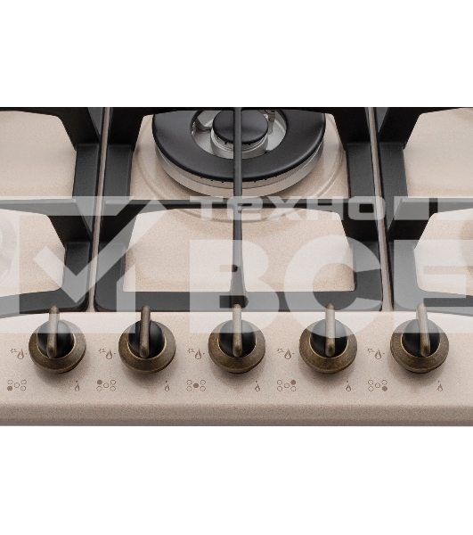 Газовая варочная панель DeLonghi OWF 57 PRO RUS независимая, бежевый