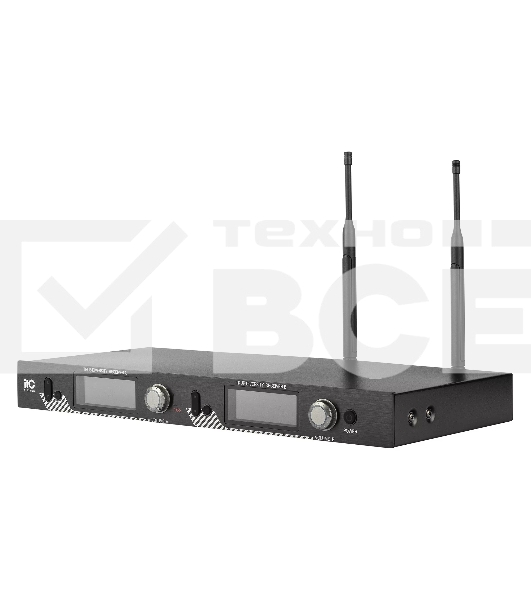 Радиосистема ITC T-521UT UHF двухканальная с петличным и ручным микрофонами, LCD дисплей, True Diversity, частотный диапазон 470-510 MHz.