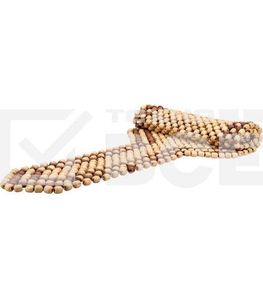 Накидка на сиденье NOVA BRIGHT массажная с подголовником (деревянная, покрытая светлым лаком) (127х38см) 36578