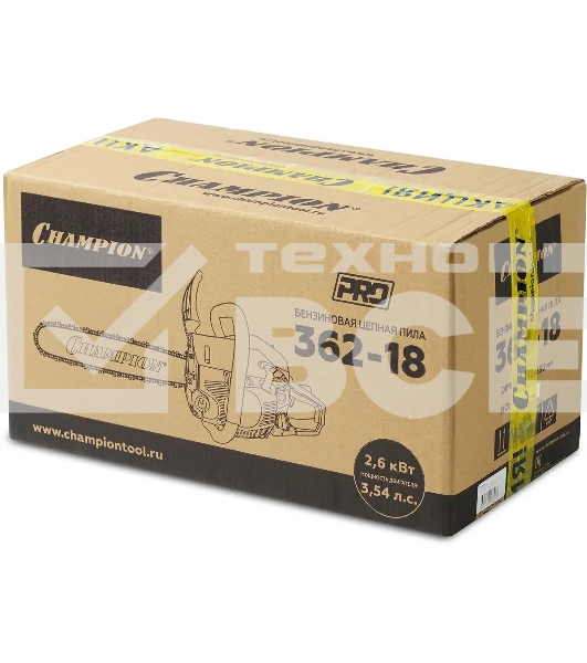 Бензопила Champion A362-18 2600Вт 3.54л.с. дл.шины:18