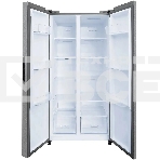 Холодильник Centek CT-1757 NF нержавеющая сталь двухкамерный 271/189л морозилка сбоку, No Frost, Side by Side, фото5