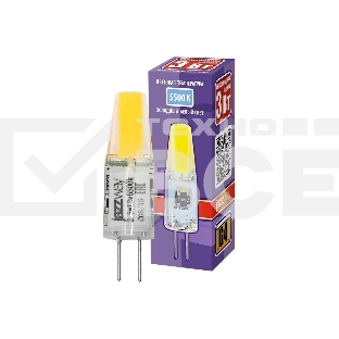 Лампа светодиодная JazzWay PLED-G4 COB 3Вт капсульная 5500К холодный белый G4 240лм 220В