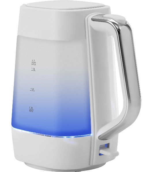 Чайник электрический Vitek VT-WK1058 1.7л. 2200Вт белый корпус: стекло/пластик