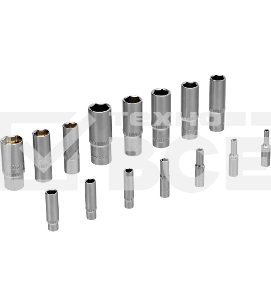 Набор инструментов Denzel 1/2', 1/4', CrV, S2, пластиковый кейс, 194 предмета