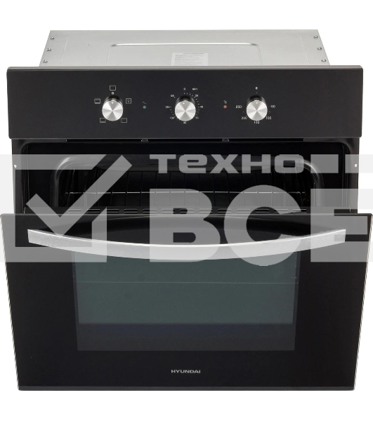 Духовой шкаф электрический Hyundai HEO 6630 BG черный, встраиваемый