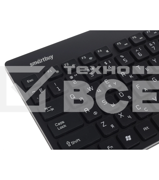 Комплект клавиатура+мышь Smartbuy 220349AG беспроводной, USB, 1600 DPI, чёрный