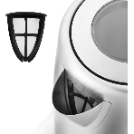 Чайник электрический Kitfort КТ-661 1.7л. 2200Вт черный/серебристый (корпус: металл), фото3