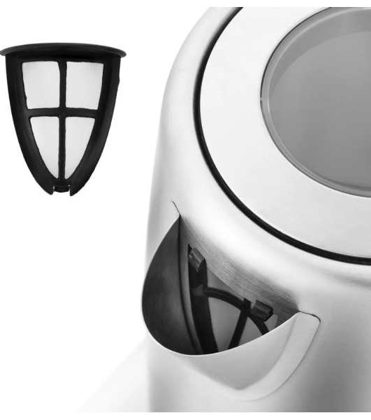 Чайник электрический Kitfort КТ-661 1.7л. 2200Вт черный/серебристый (корпус: металл)