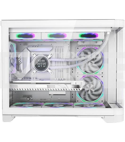 Корпус 1STPLAYER UVIEW UV6 White / mATX / UV6-WH