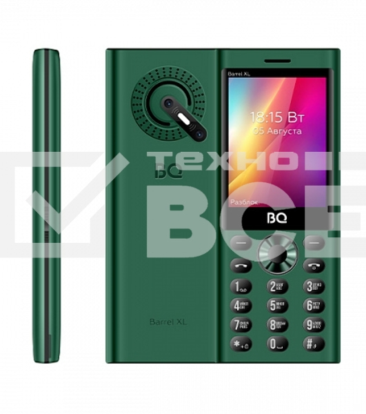 Мобильный телефон BQ 2832 Barrel XL зеленый/черный
