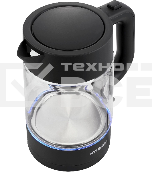 Чайник электрический Hyundai HYK-G7707 1.7л. 2200Вт графит корпус: стекло