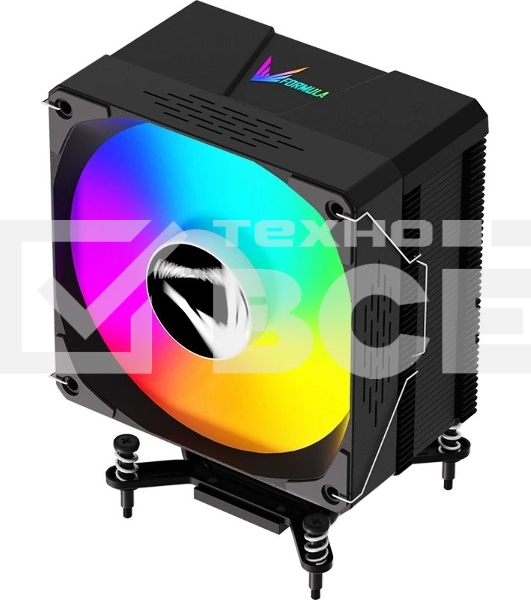 Кулер Aerocool / Formula Ice Burg EX ARPW 6P ARGB черный 120мм алюминий+медь 1600rpm 34db 4-pin 220W 155мм