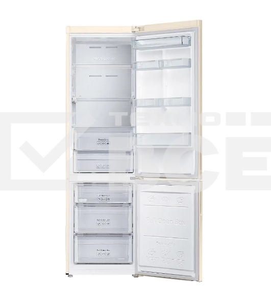 Холодильник Samsung RB37A5271EL/WT, бежевый двухкамерный 269/98л морозилка снизу, No Frost