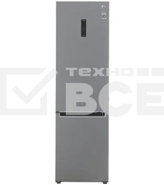 Холодильник LG GC-B509MLWM серый двухкамерный 277/107л морозилка снизу