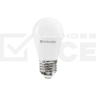 Лампочка светодиодная Defender P45-12W-865-E27 шар, 6500 К, холодный дневной, 1 шт.