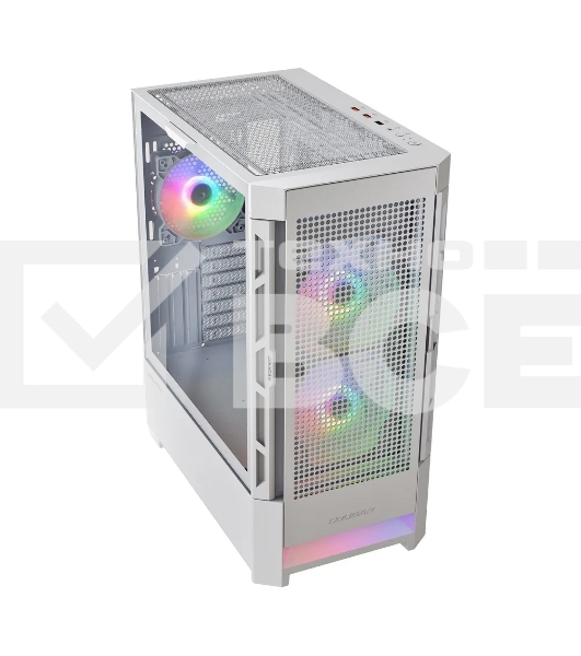 Компьютерный корпус Cougar Airface RGB White, 2х140мм + 1x120mm ARGB Fan, ARGB Fan Hub, без БП, белый, ATX