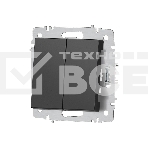 Выключатель Intro Accent 6-104-05 двойн. 10А-250В IP20 СУ AL/CU антрацит Б0063488, фото4