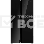 Холодильник Maunfeld MFF177NFB Slim Inverter черный двухкамерный 352/198л морозилка слева, No Frost, Side by Side, фото 1