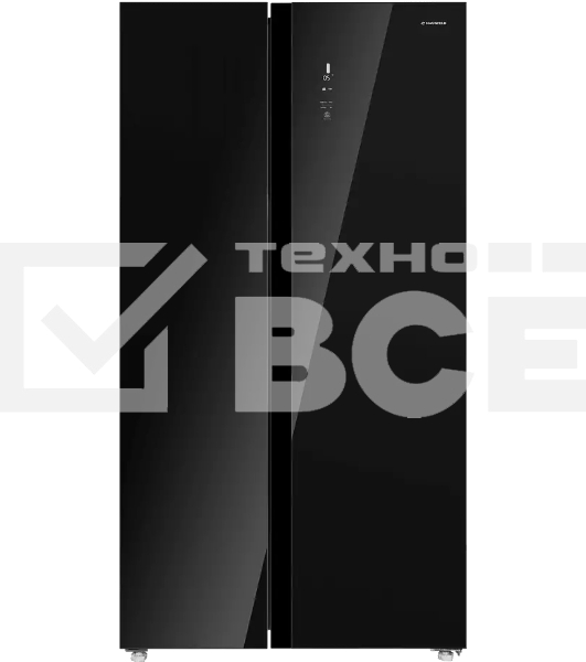 Холодильник Maunfeld MFF177NFB Slim Inverter черный двухкамерный 352/198л морозилка слева, No Frost, Side by Side
