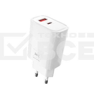 Сетевое зарядное устройство MORE CHOICE NC81 СЗУ 1USB+1Type-C 3.0A PD 20W+ QC3.0, белый
