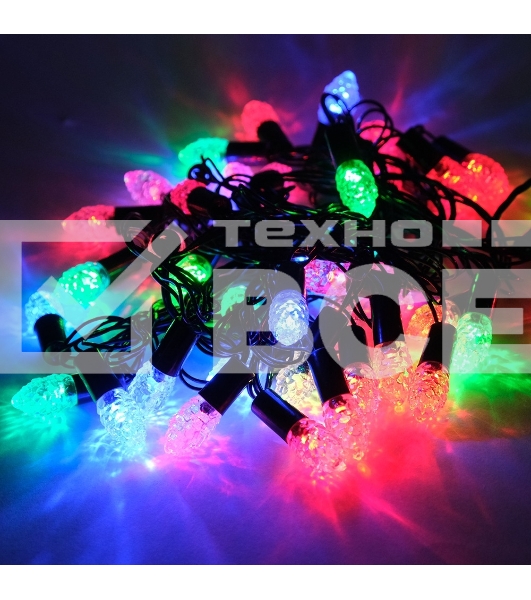 Гирлянда светод. Funray Шишки, SE-CONE-540M, 5M, 40 LED, мульти (3цв.), темно-зел. шнур 0,7м,